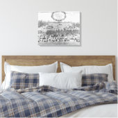 De vorstbeurs van de winter der Theems Canvas Afdruk (Insitu (Slaapkamer))