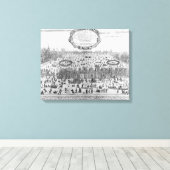 De vorstbeurs van de winter der Theems Canvas Afdruk (Insitu (Houten vloer))