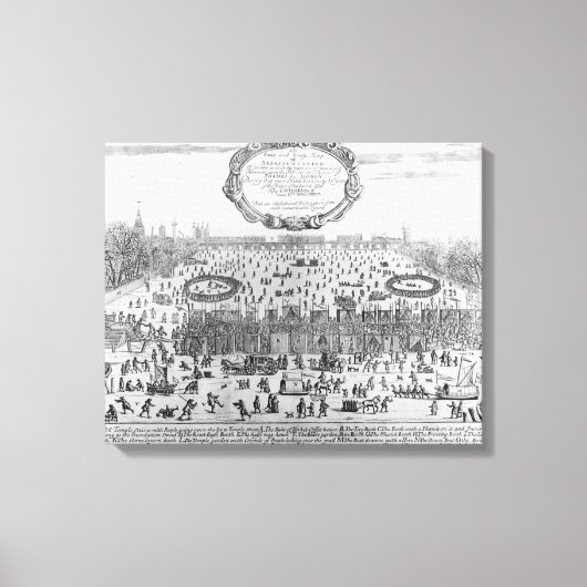 De vorstbeurs van de winter der Theems Canvas Afdruk (Voorkant)