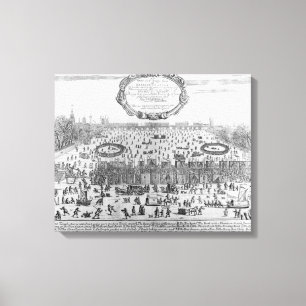 De vorstbeurs van de winter der Theems Canvas Afdruk