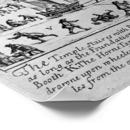 De vorstbeurs van de winter der Theems Poster (Hoek)