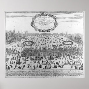 De vorstbeurs van de winter der Theems Poster