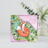 De vos en de bries feestdagenkaart (Staand voorkant)