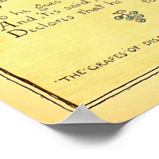 De vos en de druiven 1887 Walter Crane Poster (Hoek)