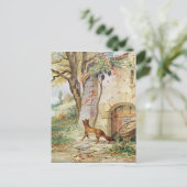 De vos en de Druiven, illustratie voor Briefkaart (Staand voorkant)