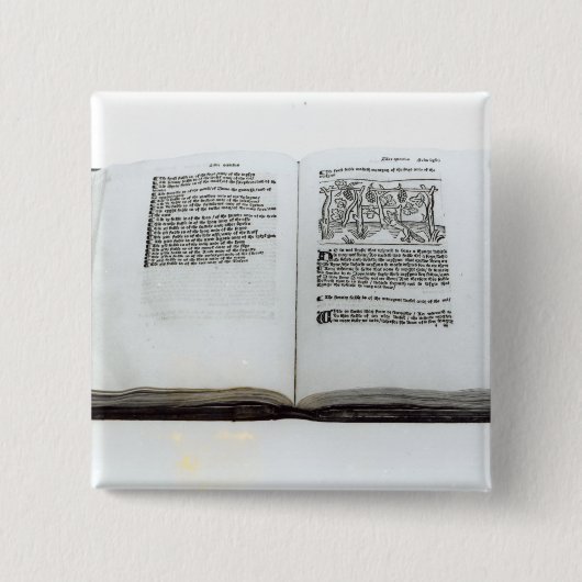 De vos en de druiven vierkante button 5,1 cm (Voorkant)