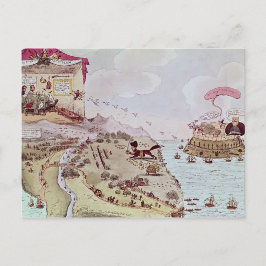 De vos en de gans; of Boney Broke Loose Briefkaart (Voorkant)