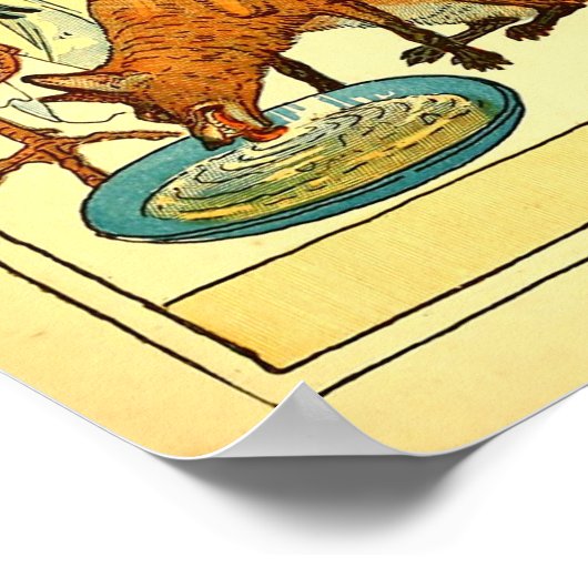 De vos en de kraan Walter Crane Poster (Hoek)