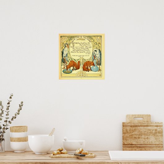 De vos en de kraan Walter Crane Poster (Keuken)