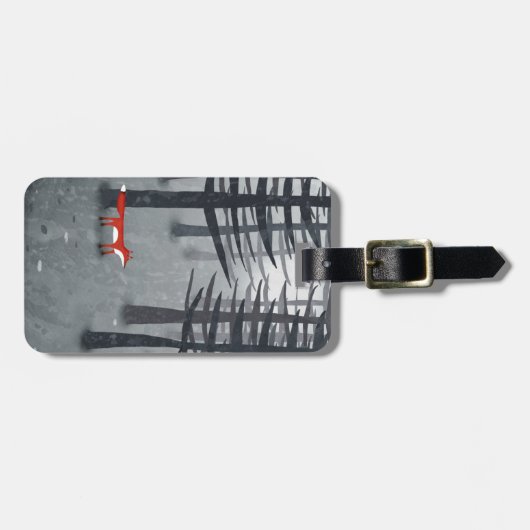 De vos en de Naam van de Douane van het Bos Bagagelabel (Voorkant horizontaal)