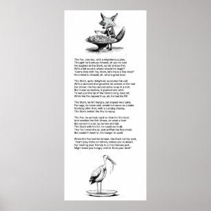 De vos en de ooievaar Poster