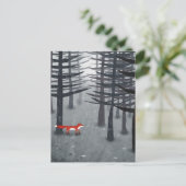 De vos en het bos briefkaart (Staand voorkant)