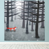 De vos en het bos canvas afdruk (Insitu (Houten vloer))