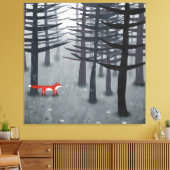 De vos en het bos canvas afdruk (Insitu (Woonkamer))