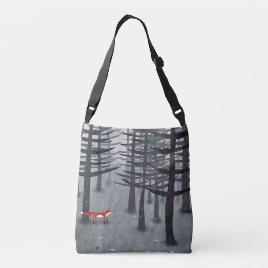 De vos en het bos crossbody tas (Achterkant)