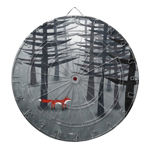 De vos en het bos dartbord (Voorkant)