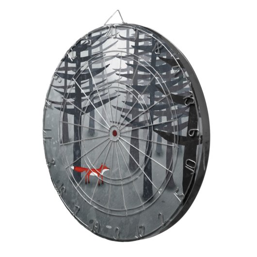 De vos en het bos dartbord (Voorkant Rechts)