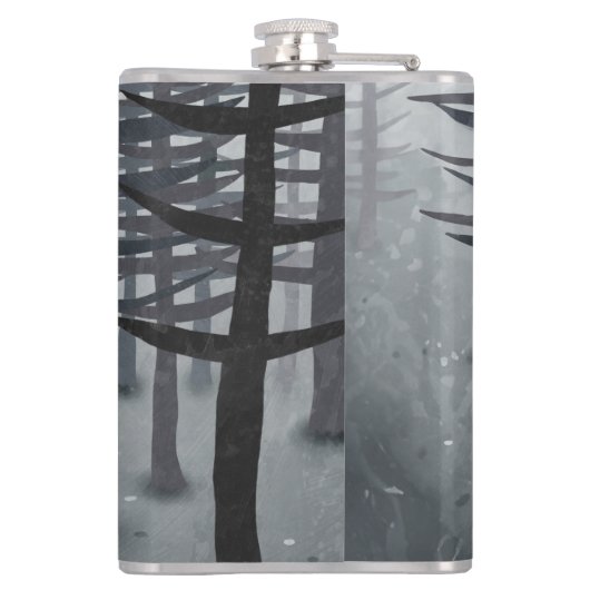 De vos en het bos heupfles (Achterkant)