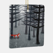De vos en het bos keramisch ornament (Rechts)