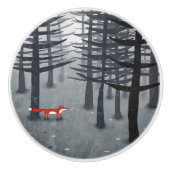 De vos en het bos keramische knop (Voorkant)