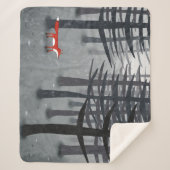 De vos en het bos sherpa deken (Voorkant)