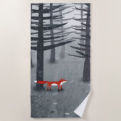 De vos en het bos strandlaken (Voorkant)