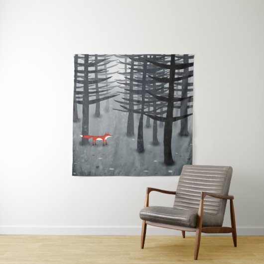 De vos en het bos wandkleed (In situ)