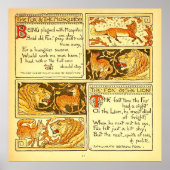 De Vos en Muggen Walter Crane Poster (Voorkant)