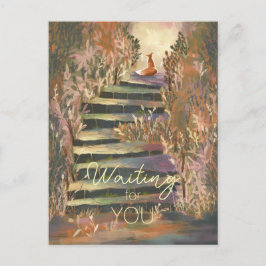 De vos in de betoverde tuin aanpasbaar briefkaart