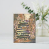 De vos in de betoverde tuin aanpasbaar briefkaart (Staand voorkant)