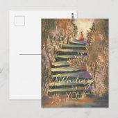 De vos in de betoverde tuin aanpasbaar briefkaart (Voorkant / Achterkant)