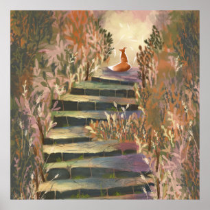 De vos in de betoverde tuin poster