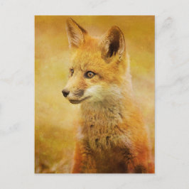 De vos in het hout briefkaart