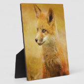 De vos in het hout fotoplaat (Zijkant)