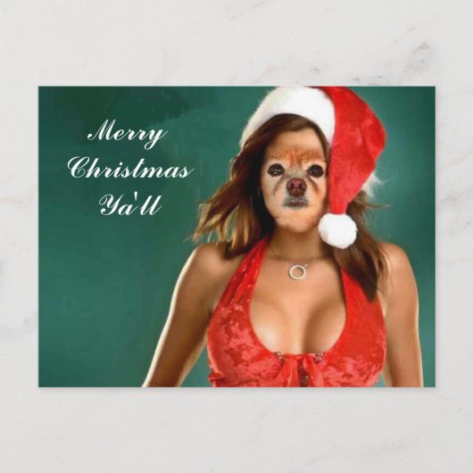 De vos is de Helper van de Kerstman Feestdagenkaart (Voorkant)