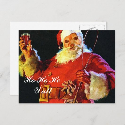 De vos is Een andere Kerstman, Ho Ho Ho Feestdagenkaart (Voorkant / Achterkant)