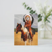 De vos is een Indische Leider Briefkaart (Staand voorkant)