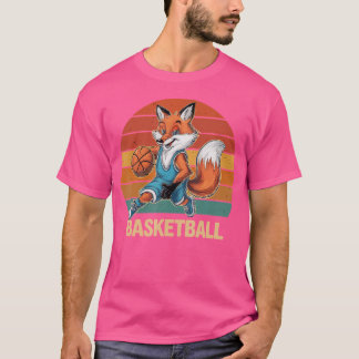  de vos spelen basketbal de vos liefhebbers t-shirt