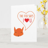 De vos zegt dat ik van je hou! kaart (Gele Bloem)