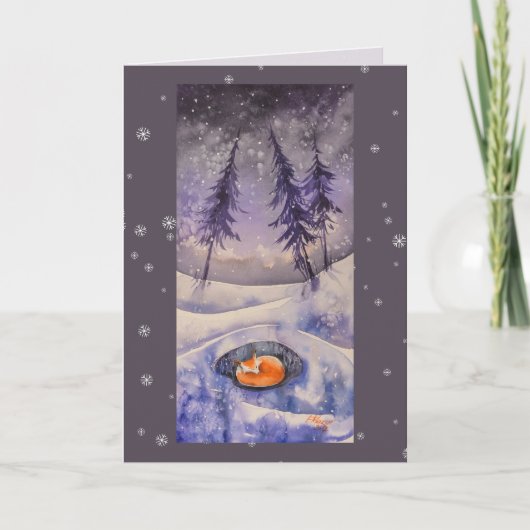 De voskaart van de slaap feestdagen kaart (Voorkant)