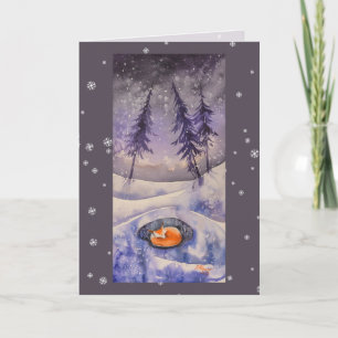 De voskaart van de slaap feestdagen kaart