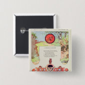 De vossen en de druiven vierkante button 5,1 cm (Voorkant /achterkant)