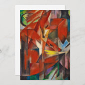 De vossen van Franz Marc Bedankkaart (Voorkant / Achterkant)