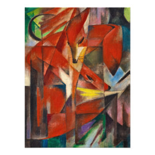 De vossen van Franz Marc Foto Afdruk