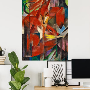 De vossen van Franz Marc Poster