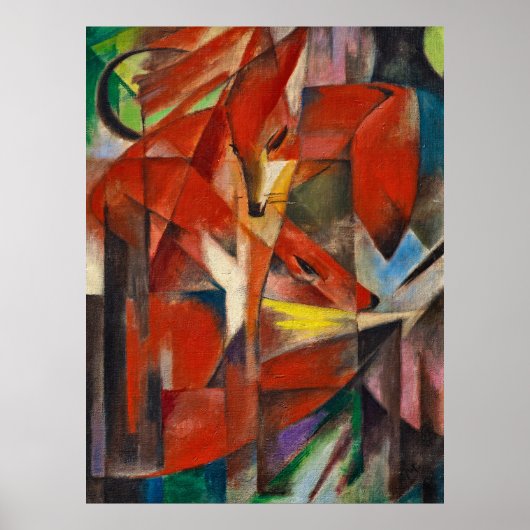 De vossen van Franz Marc Poster (Voorkant)