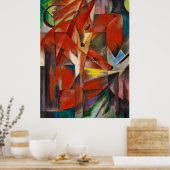 De vossen van Franz Marc Poster (Keuken)