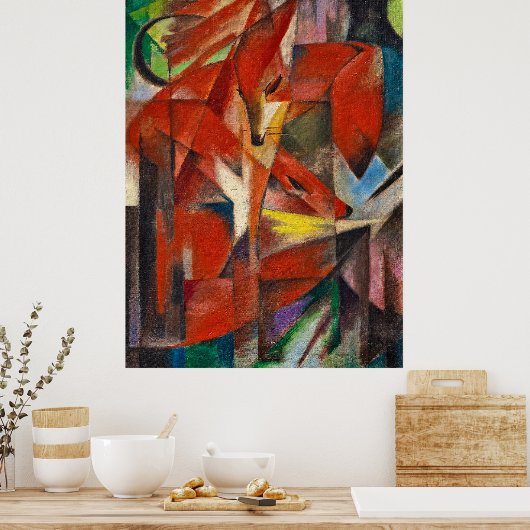 De vossen van Franz Marc Poster (Keuken)
