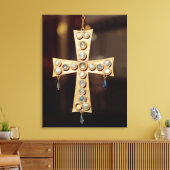 De Votieve kroon van een Visigotische koning Canvas Afdruk (Insitu (Woonkamer))