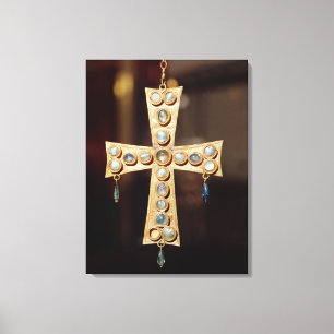 De Votieve kroon van een Visigotische koning Canvas Afdruk